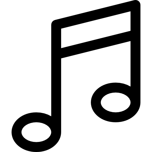 Музыкальная нота Basic Rounded Lineal иконка