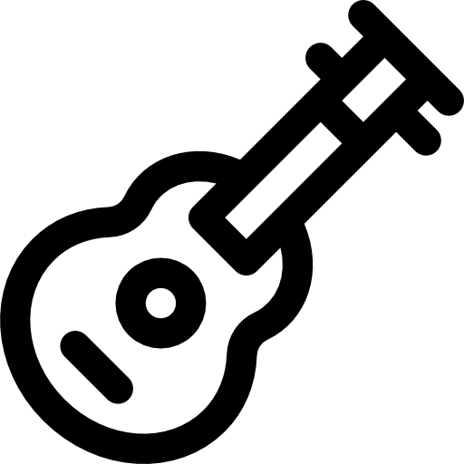 gitara akustyczna Basic Rounded Lineal ikona