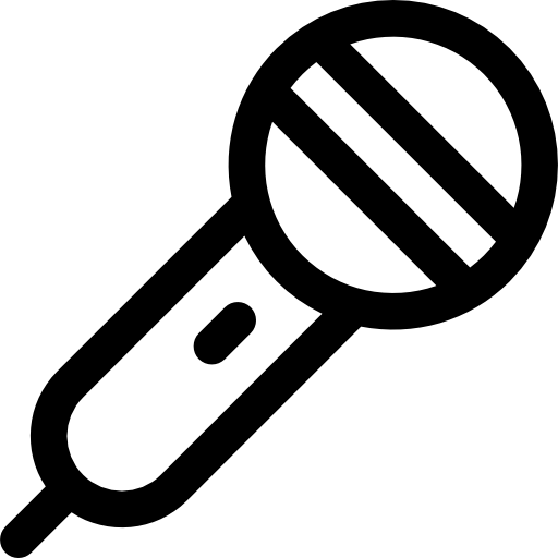 microfono Basic Rounded Lineal icona