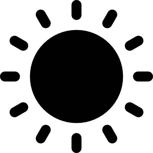 Sun Basic Rounded Filled icon