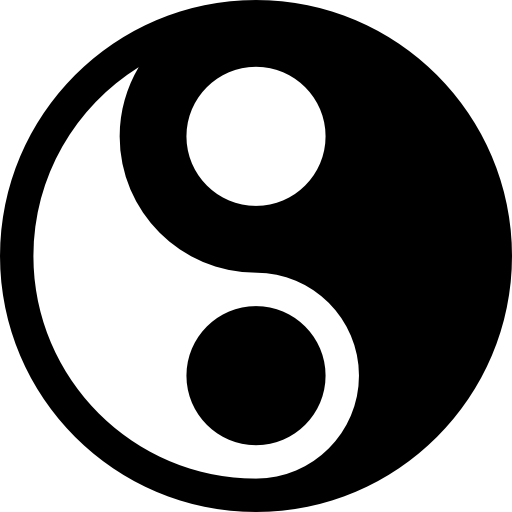 yin-yang Basic Rounded Filled icon