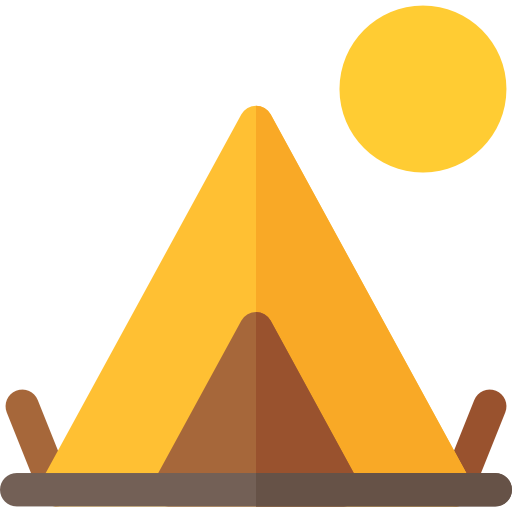 tente Basic Rounded Flat Icône