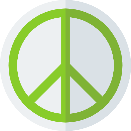 pacifismo Basic Rounded Flat icono