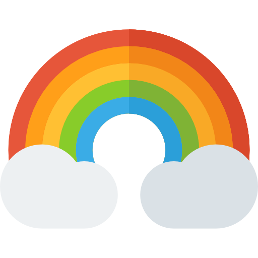 arco iris Basic Rounded Flat icono