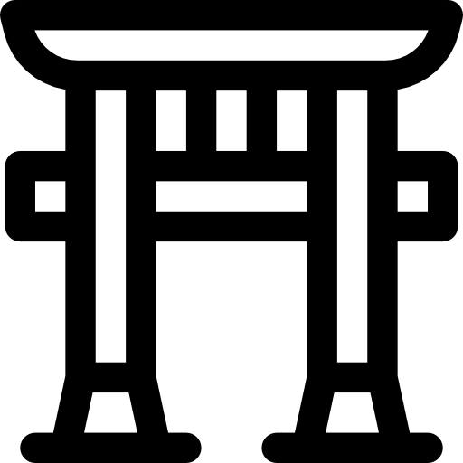 brama torii Basic Rounded Lineal ikona