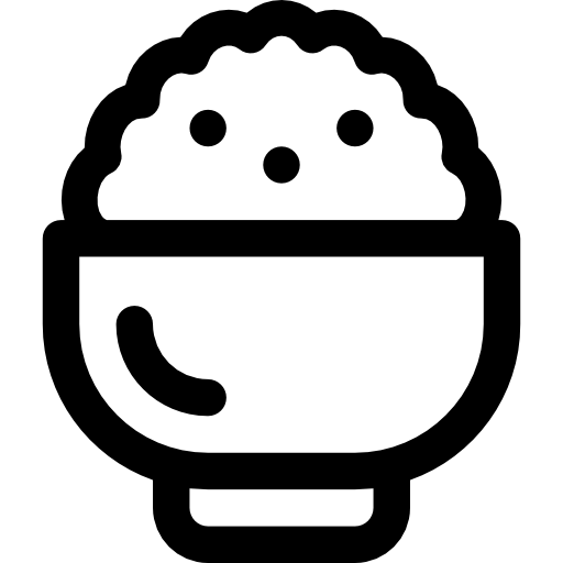 ryż Basic Rounded Lineal ikona