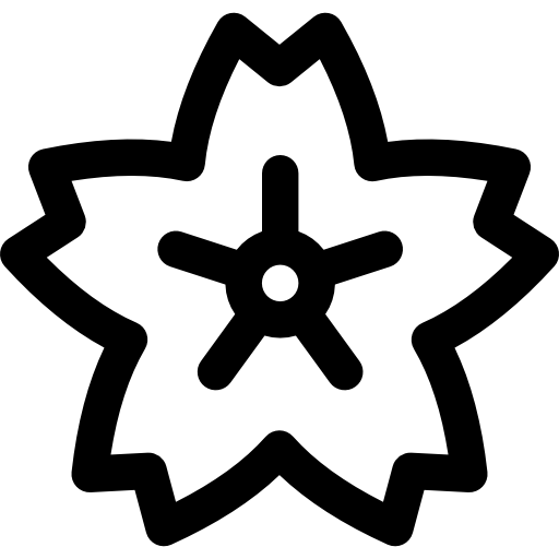 kwiat wiśni Basic Rounded Lineal ikona