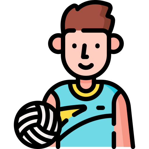 volleybalspeler Special Lineal color icoon