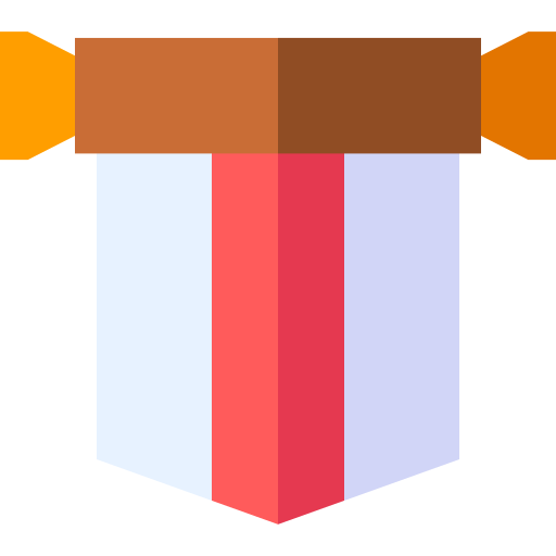 emblema Basic Straight Flat Ícone
