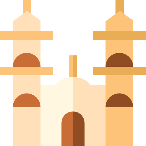 kathedraal van lima Basic Straight Flat icoon