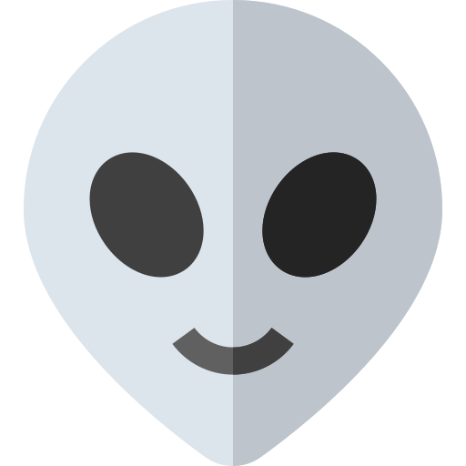 extraterrestre Basic Straight Flat icono