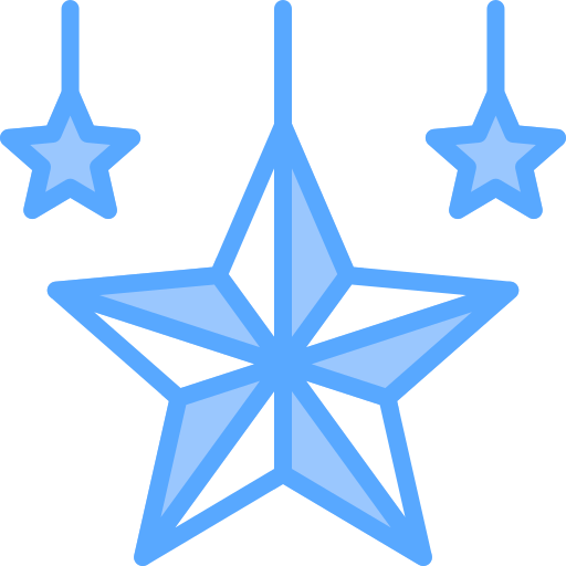 estrela de natal Generic Blue Ícone