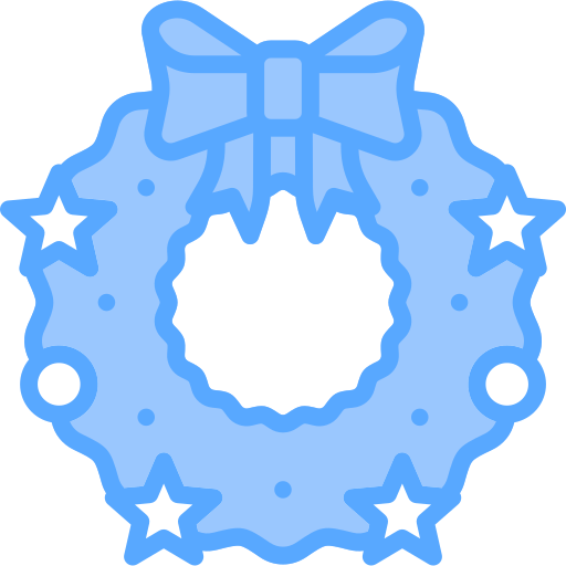 Christmas wreath Generic Blue icon