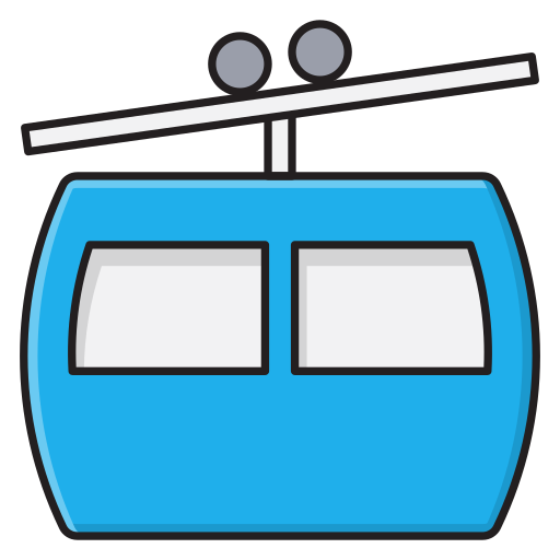 Cable car Vector Stall Lineal Color icon