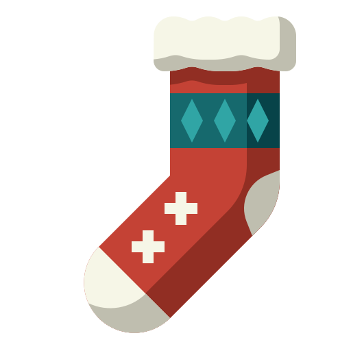 Christmas sock PongsakornRed Flat icon