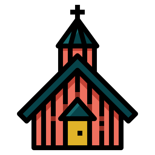 Church PongsakornRed Lineal Color icon
