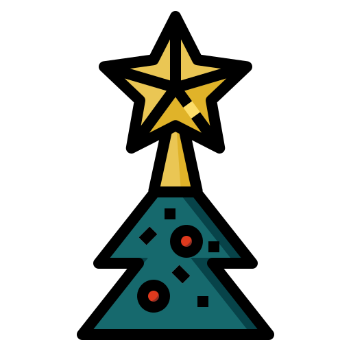 gwiazda bożonarodzeniowa PongsakornRed Lineal Color ikona