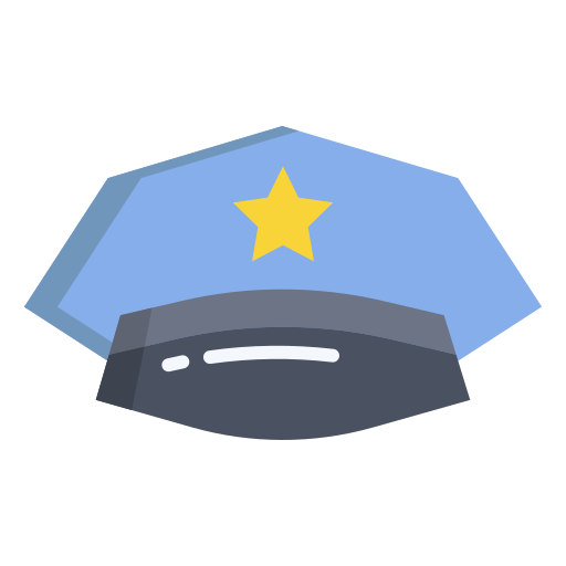 cappello della polizia Icongeek26 Flat icona