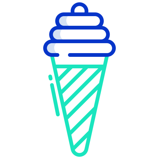 Рожок мороженого Icongeek26 Outline Colour иконка