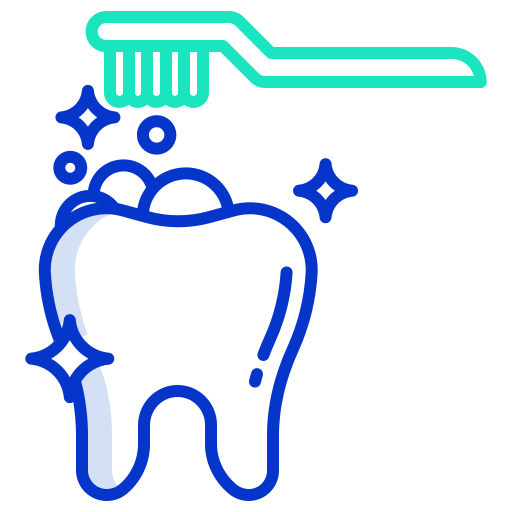 limpieza dental Icongeek26 Outline Colour icono