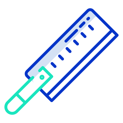 cuchillo de carnicero Icongeek26 Outline Colour icono