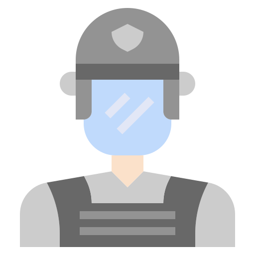 Riot police Surang Flat icon