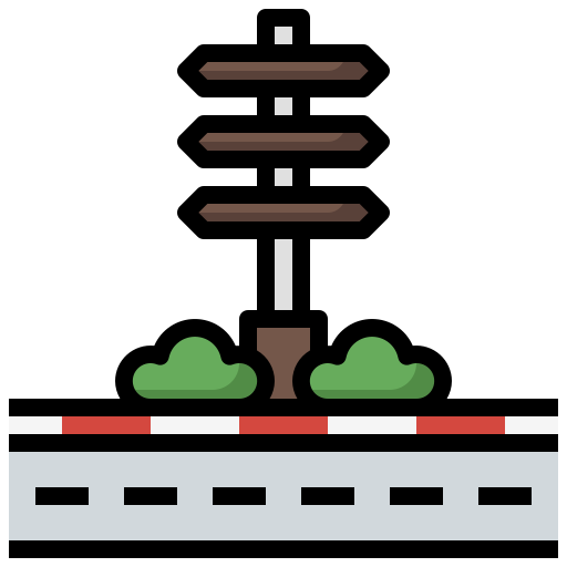 señal de tráfico Surang Lineal Color icono