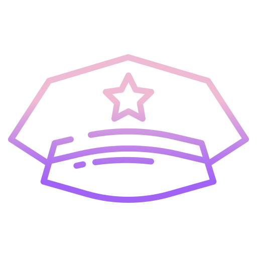 cappello della polizia Icongeek26 Outline Gradient icona