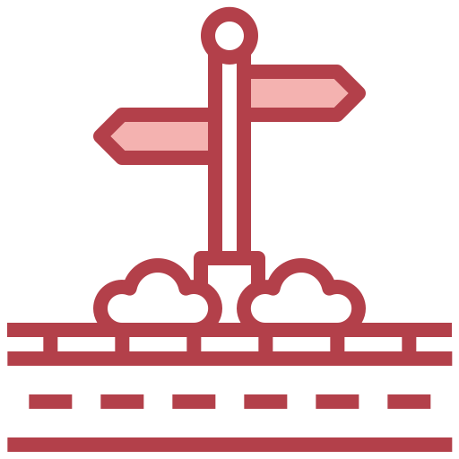 Directional sign Surang Red icon