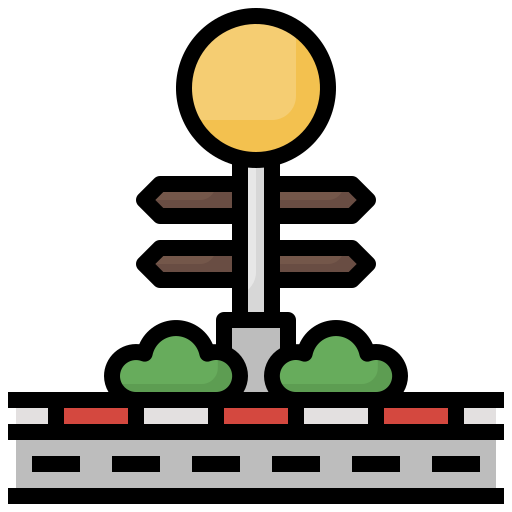 señal direccional Surang Lineal Color icono