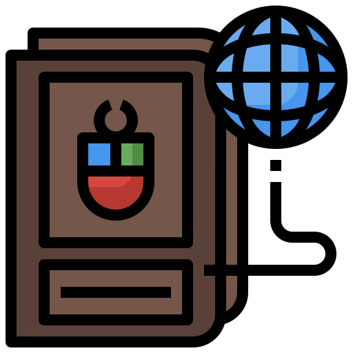 pasaporte Surang Lineal Color icono