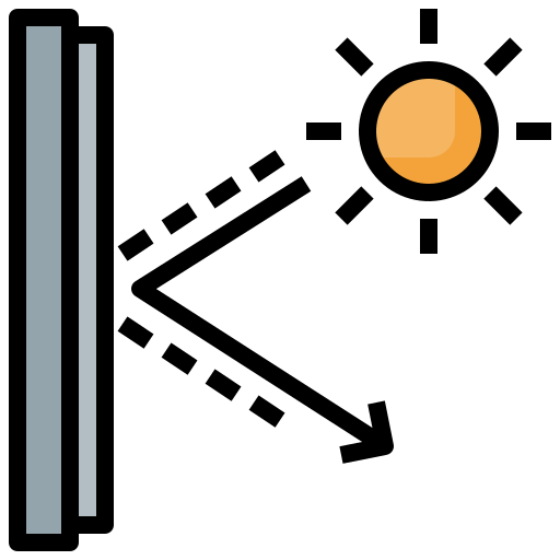 spiegelende reflectie Surang Lineal Color icoon