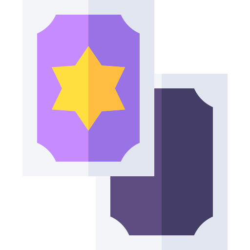 carta dei tarocchi Basic Straight Flat icona