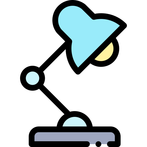 schreibtischlampe Detailed Rounded Lineal color icon