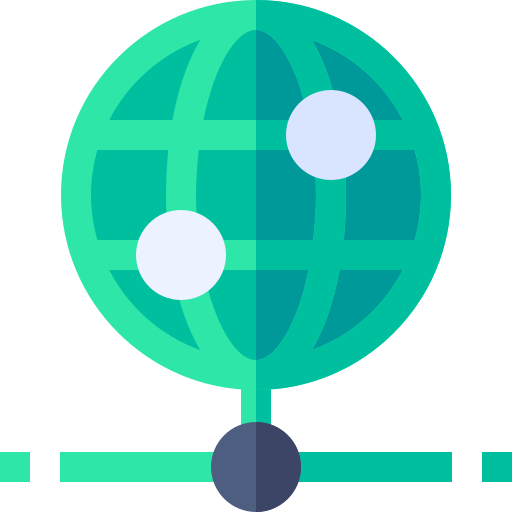Глобальная сеть Basic Straight Flat иконка