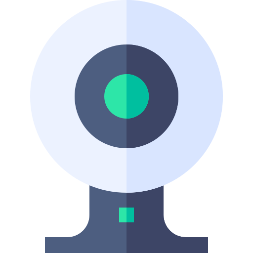 cámara web Basic Straight Flat icono