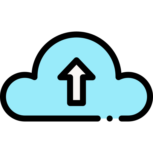 Cloud uploading Detailed Rounded Lineal color icon