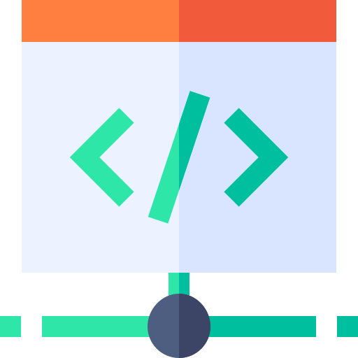 웹 개발 Basic Straight Flat icon