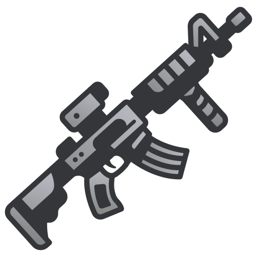 Assault rifle MaxIcons Lineal color icon