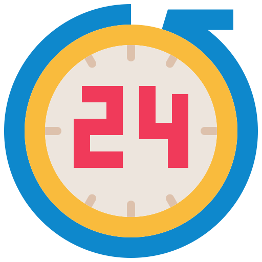 24 시간 영업 Generic Flat icon