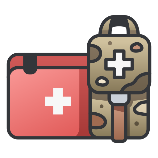 First aid kit MaxIcons Lineal color icon