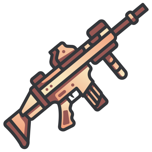 Assault rifle MaxIcons Lineal color icon