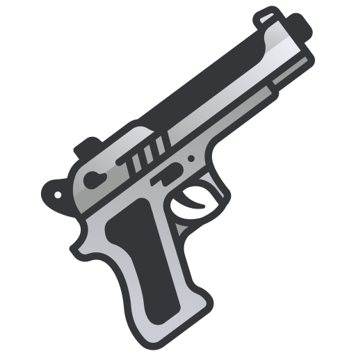 pistola MaxIcons Lineal color icono