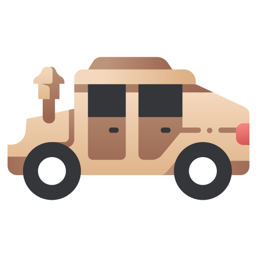 jeep militar MaxIcons Flat icono