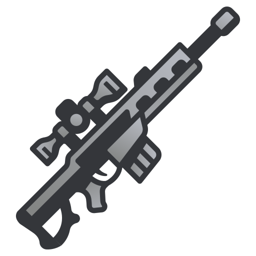 Sniper rifle MaxIcons Lineal color icon