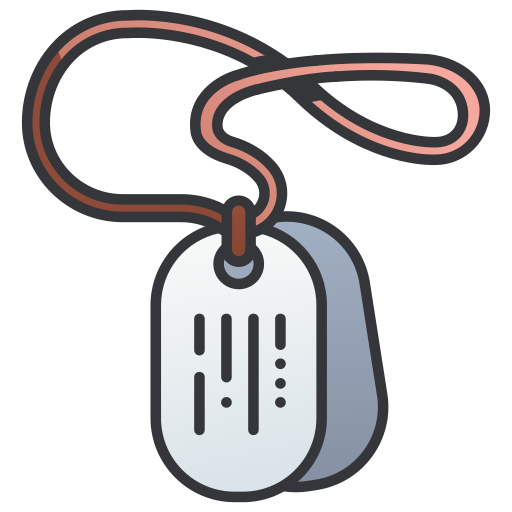 Dog tag MaxIcons Lineal color icon