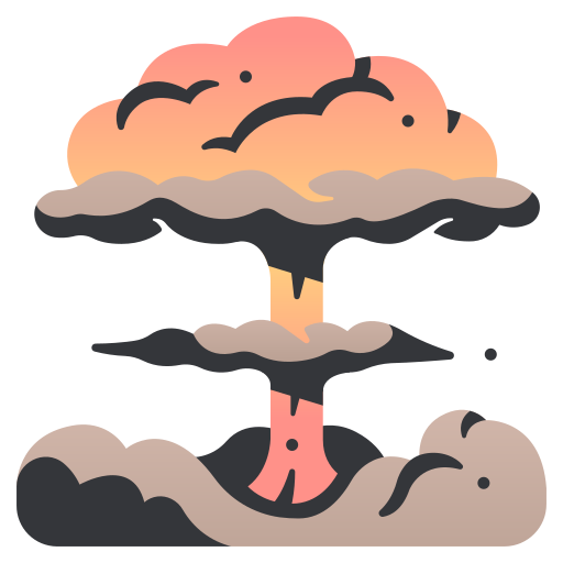 Nuclear explosion MaxIcons Flat icon