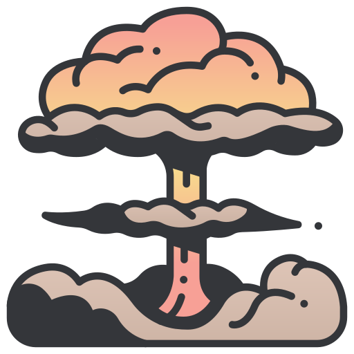 Nuclear explosion MaxIcons Lineal color icon