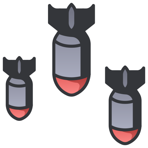 폭탄 MaxIcons Lineal color icon