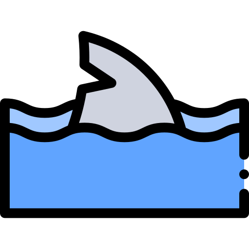 Shark Detailed Rounded Lineal color icon